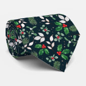 クリスマステーマホリー、ミスタントー、レッドベリー ネクタイ (ロール)