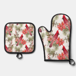 クリスマステーマポットホルダー 鍋つかみ&鍋敷きセット