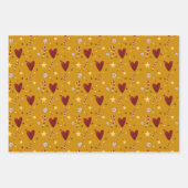 クリスマステーマ手描きシームレスパターン ラッピングペーパーシート (正面)