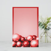 クリスマステーマ文房具赤オーナメント 便箋 (スタンド正面)
