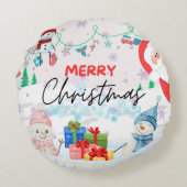 クリスマステーマ装飾用クッション（ラウンド） ラウンドクッション (裏面)