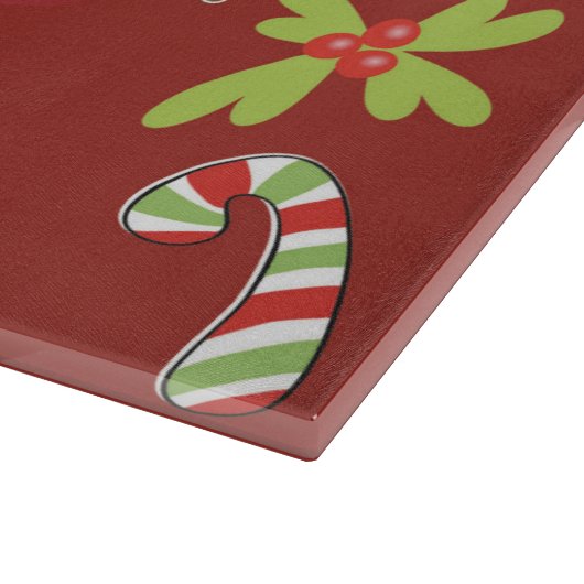 クリスマステーマ赤と緑 カッティングボード (角)