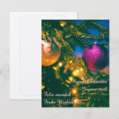 クリスマステーマ2クリスマスボール… 招待状 (正面/裏面)