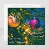 クリスマステーマ2クリスマスボール… 招待状 (正面/裏面)