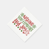 クリスマステーマ：お願い心地よい&喜び スタンダードカクテルナプキン (角)