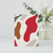 クリスマステーマ:かわいいシンプル柄 ポストカード (スタンド正面)