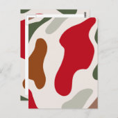 クリスマステーマ:かわいいシンプル柄 ポストカード (正面/裏面)