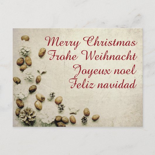 クリスマステーマ(くるみグリーティングカード付) ポストカード (正面)