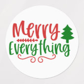 クリスマステーマ：コンボ ラベル (デザイン2)