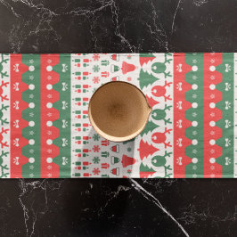 クリスマステーマ ショートテーブルランナー