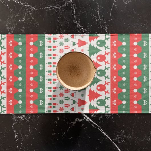 クリスマステーマ ショートテーブルランナー