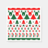 クリスマステーマ スタンダードカクテルナプキン (正面)