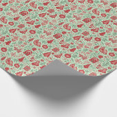 クリスマステーマ パターン（の模様が）ある ラッピングペーパー (角)