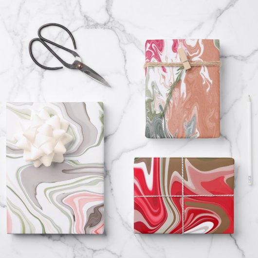 クリスマステーマ：幸福の混合物 ラッピングペーパーシート (正面)