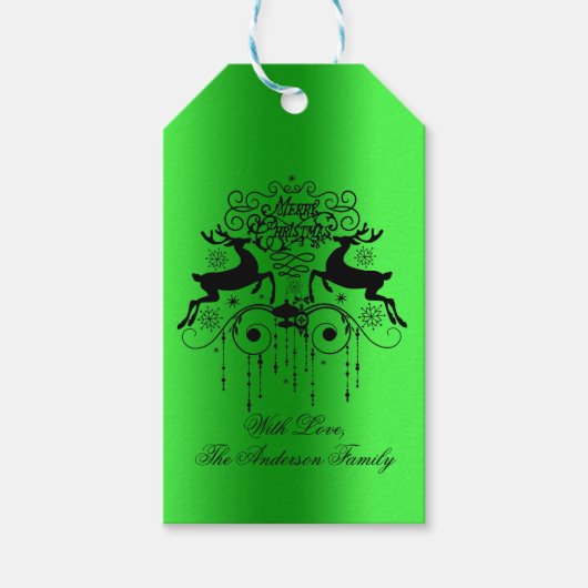 クリスマスデアーズスラウエットギフトラベル ギフトタグ (正面)
