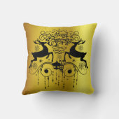 クリスマスデアーズブラックシルエット装飾用クッション クッション (裏面)