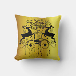 クリスマスデアーズブラックシルエット装飾用クッション クッション