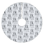 クリスマスディアおもしろいイラストレーションのツリースカート ブラッシュドポリエステルツリースカート (正面)