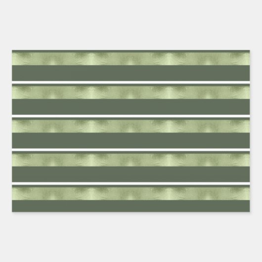 クリスマスディアアントラーストライプ、モミの木ID864 ラッピングペーパーシート (正面3)