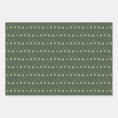 クリスマスディアアントラーストライプ、モミの木ID864 ラッピングペーパーシート (正面3)