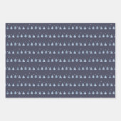 クリスマスディアアントラーストライプ、木々青ID864 ラッピングペーパーシート (正面3)