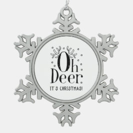 クリスマスディアイラストレーションスノーフレークオーナメント スノーフレークピューターオーナメント