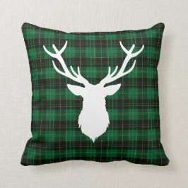 クリスマスディアグリーンプレイド装飾用クッション クッション