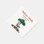 クリスマスディアスタグバイツリーヘラルディッククレストエンブレム スタンダードカクテルナプキン (角)