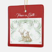 クリスマスディアセラミックオーナメント セラミックオーナメント (左)