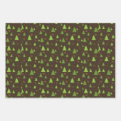 クリスマスディアツリーとポインセチア ラッピングペーパーシート (正面3)