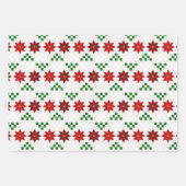 クリスマスディアツリーとポインセチア ラッピングペーパーシート (正面)