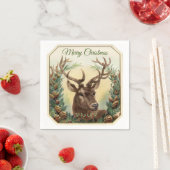 クリスマスディアトナディアホリーパインコーン素朴 スタンダードカクテルナプキン (インサイチュ)