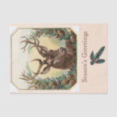 クリスマスディアパインコーンクラウンシーズンのご挨拶 薄葉紙 (正面)