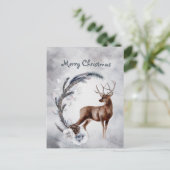 クリスマスディアパインフローラ水彩 シーズンポストカード (スタンド正面)