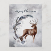 クリスマスディアパインフローラ水彩 シーズンポストカード (正面)