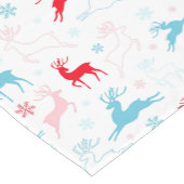 クリスマスディアパターンブルーレッドホワイトノルディック ショートテーブルランナー (コーナー)