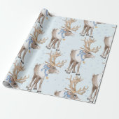 クリスマスディアブルーウィンタースノーフレーク ラッピングペーパー (アンロールド)