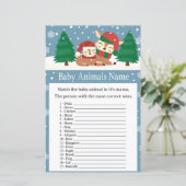 クリスマスディアベビーアニマルズネームゲームベビーシャワー (スタンド正面)