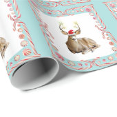 クリスマスディアペパーミントキャンディラッピング紙 ラッピングペーパー (ロールコーナー)