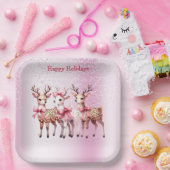 クリスマスディアホリデイ紙プレート ペーパープレート (パーティー)