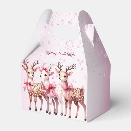 クリスマスディアホリデーギフトボックス フェイバーボックス (正面サイド)