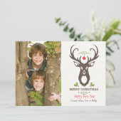 クリスマスディアホリデーフォトカード シーズンカード (スタンド正面)