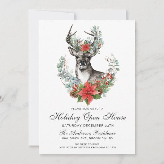 クリスマスディアポインセティアホリデーオープンハウス 招待状 (正面)