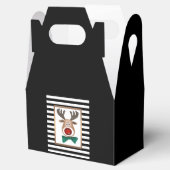 クリスマスディアムースカードストライプの白黒セレ フェイバーボックス (オープン)