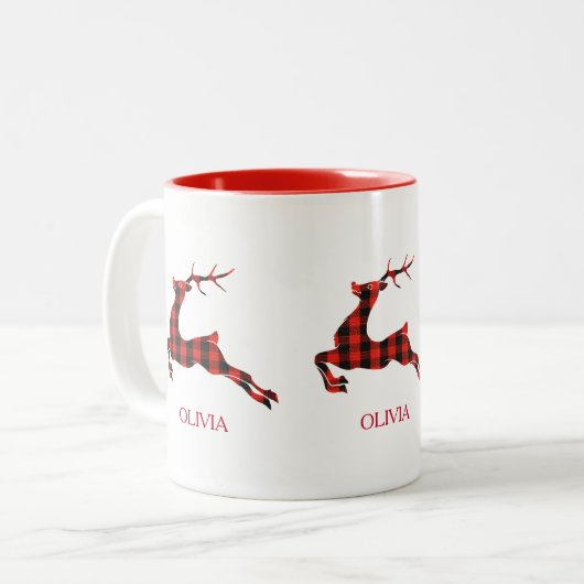 クリスマスディアレッドとブラックプライド ツートーンマグカップ (正面左)