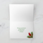 クリスマスディアーと雪だるま シーズンカード (内部)