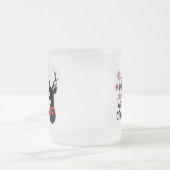 クリスマスディアーに何が欲しい フロストグラスマグカップ (中央)