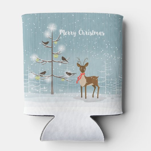 クリスマスディアーイラストレーション 缶クーラー (裏面)