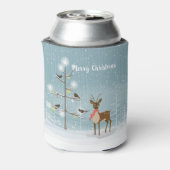 クリスマスディアーイラストレーション 缶クーラー (缶裏面)