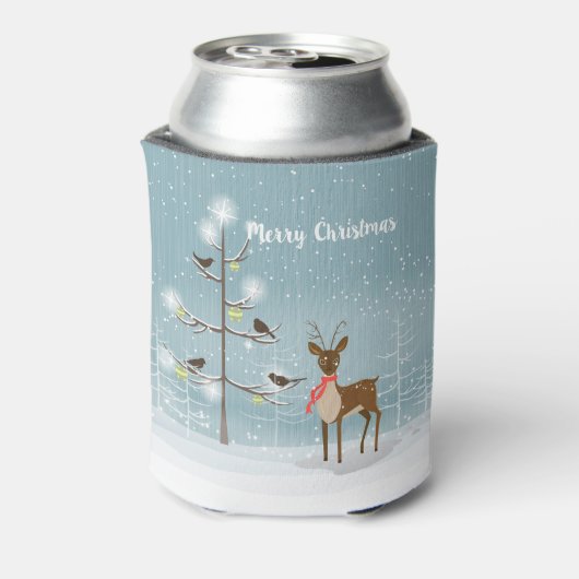クリスマスディアーイラストレーション 缶クーラー (缶裏面)